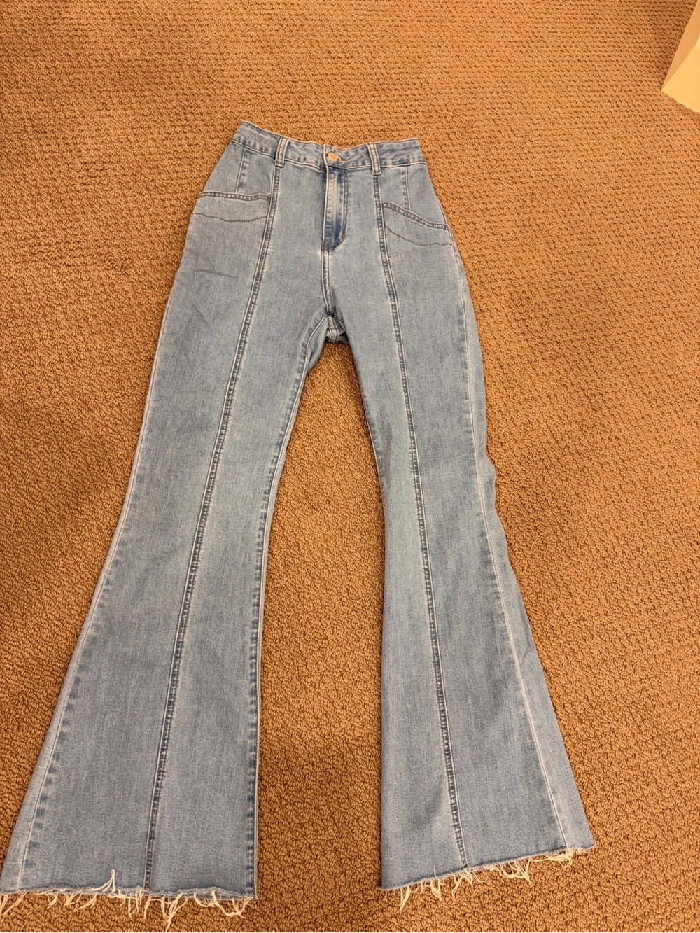 Women's High-Waist Flared Jeans with Star Detail